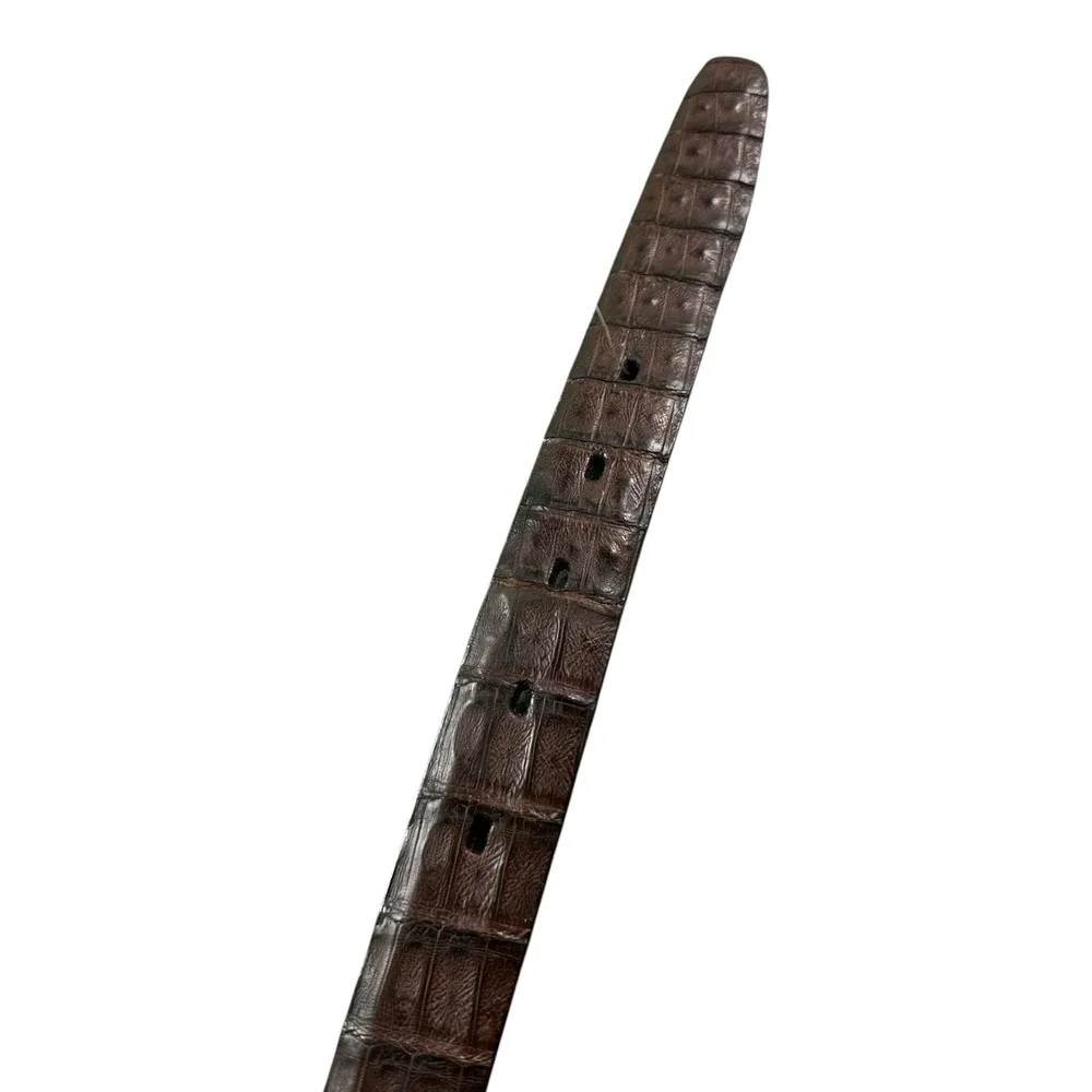 Saks Fifth Avenue Genuine American Alligator Brown Belt Size 40 NWT